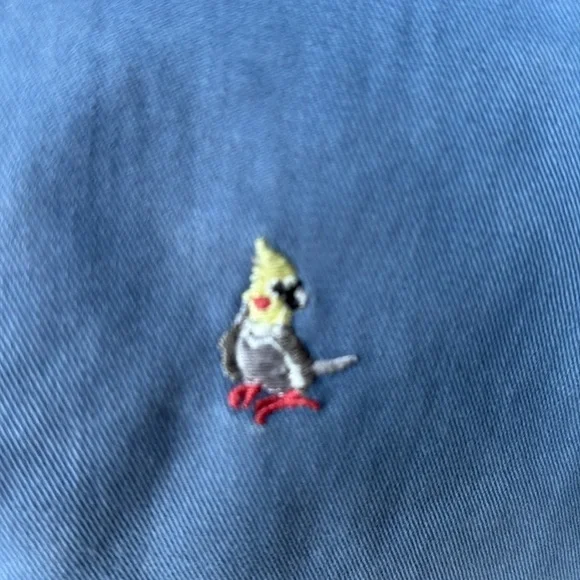 Gap Blue Men’s Chino Shorts with Embroidered Parakeets Size 31 - Picture 5 of 6